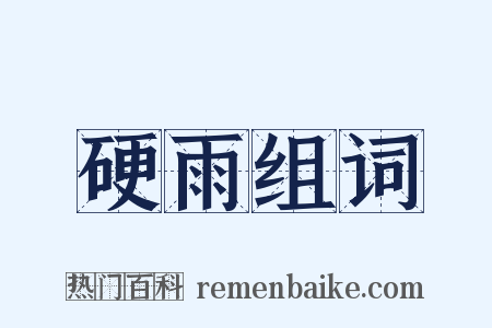 硬雨组词是什么意思的图片
